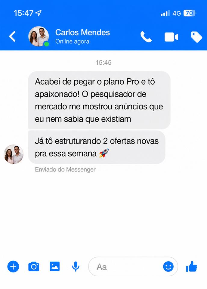 Mensagem de cliente