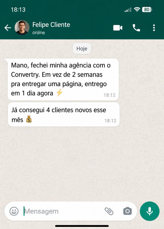 Mensagem de cliente